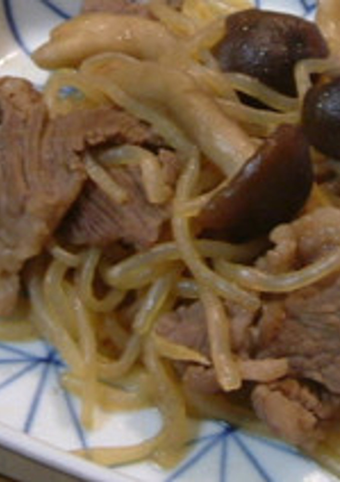 しらたきと牛肉の炒め煮　-レシピのメイン写真