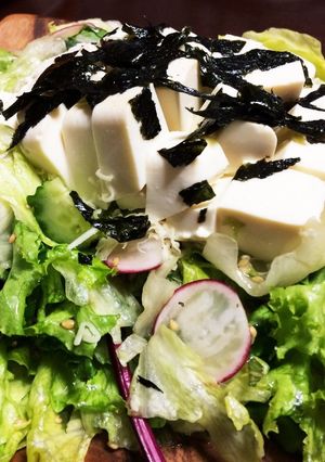 豆腐と青じそのオリーブ和えサラダ-レシピのメイン写真