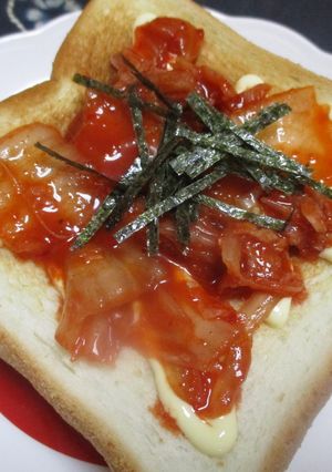 おひとりさまパンがサクサクキムチトースト-レシピのメイン写真