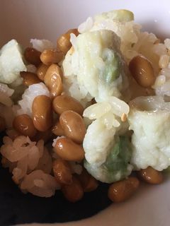 納豆と枝豆天のまぜご飯-レシピのメイン写真