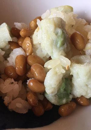 納豆と枝豆天のまぜご飯-レシピのメイン写真