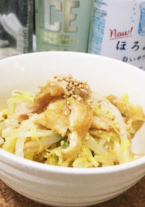 簡単!すぐできる!おつまみ!鶏皮ポン酢!-レシピのメイン写真