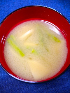 簡単!たけのことアスパラのお味噌汁-レシピのメイン写真