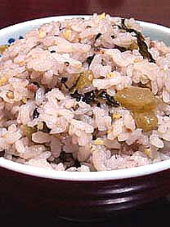 大根の葉で中華風十八穀炊き込み御飯-レシピのメイン写真