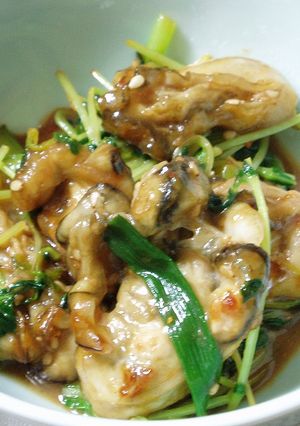 かきと豆苗の味噌炒め-レシピのメイン写真