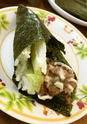ステーキ手巻き寿司-レシピのメイン写真