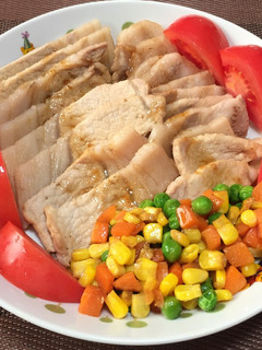 豚ロースの一口サイズ盛り!(^^)!-レシピのメイン写真