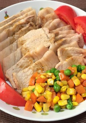 豚ロースの一口サイズ盛り!(^^)!-レシピのメイン写真
