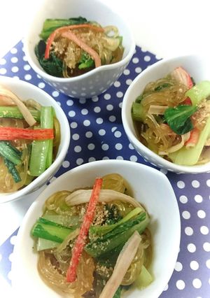 春雨と小松菜の甜面醤和え-レシピのメイン写真