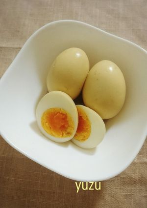 手羽先や煮豚の残ったタレで煮卵風♪-レシピのメイン写真