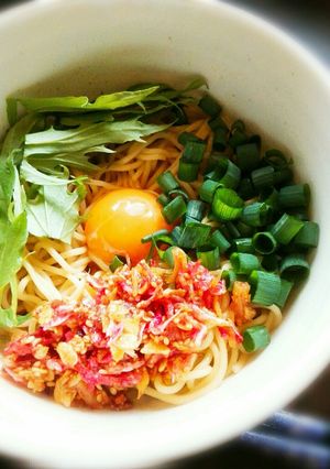 葱油と食べるラー油がミソ。彩り油そば。-レシピのメイン写真