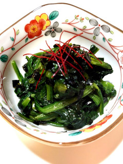 簡単!美味しい♬ほうれん草のごま油炒め♬-レシピのメイン写真