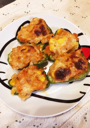 ヘルシー ピーマンの肉詰めならぬ野菜詰め-レシピのメイン写真