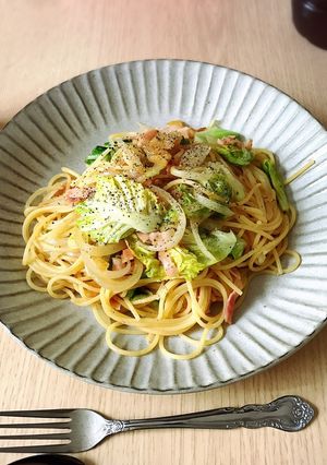 春キャベツとベーコンの塩レモンパスタ-レシピのメイン写真