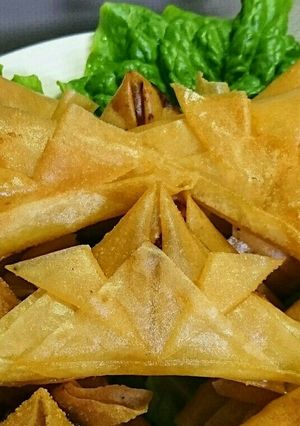 話題入り☆こどもの日☆兜の春巻折り方-レシピのメイン写真