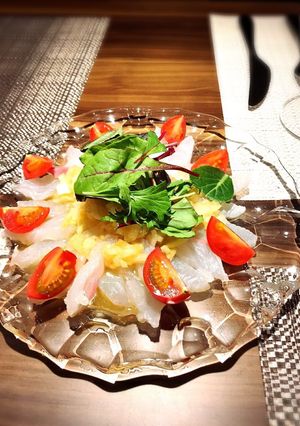 おもてなし料理:真鯛のカルパッチョ-レシピのメイン写真