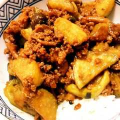 รูปของ 派生◆茄子の肉味噌丼