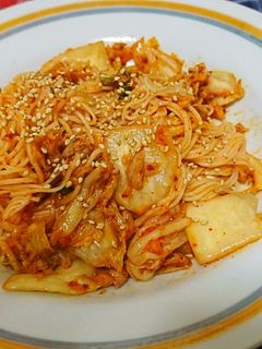簡単☆そうめん×キムチ-レシピのメイン写真