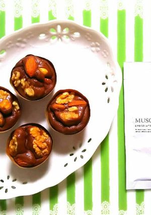 低糖質チョコナッツプロテインカップケーキ-レシピのメイン写真