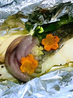 塩タラのホイル蒸し♪フライパンで簡単♪-レシピのメイン写真