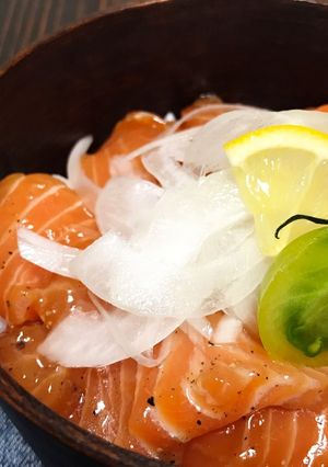 濃くない!サーモン(刺身)の漬け丼-レシピのメイン写真