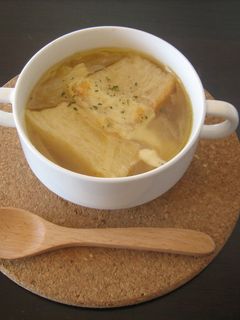 簡単に時間短縮!長ネギでオニオンスープ-レシピのメイン写真