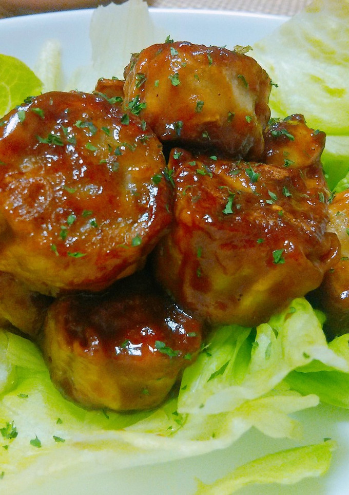 【龍愛】揚げ焼売のケチャマヨ和え-レシピのメイン写真
