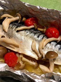 塩鯖のアクアパッツァ風ホイル焼き-レシピのメイン写真