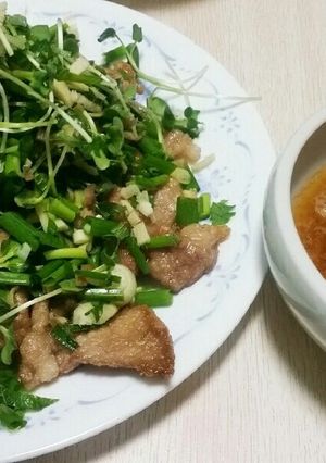 暑くてダルい時に！豚唐揚げの香味タレ！-レシピのメイン写真