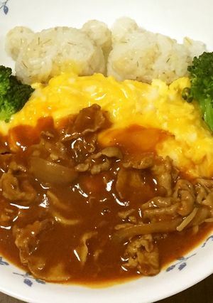 きよらの卵とハッシュドポーク（くま）-レシピのメイン写真