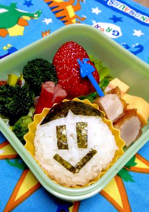 初めてのキャラ弁？ 息子の顔♡-レシピのメイン写真