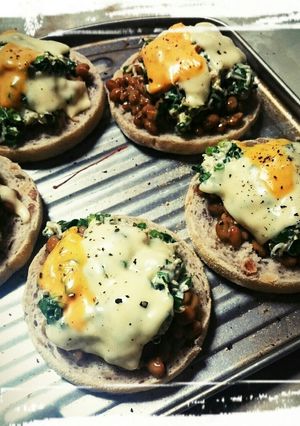 納豆しらすネギのイングリッシュマフィン-レシピのメイン写真