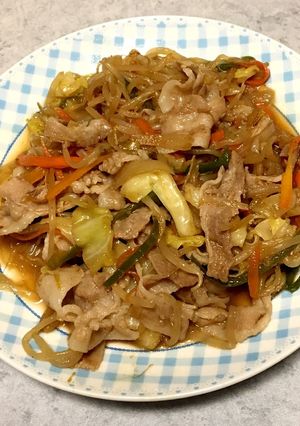 焼肉のタレ&ポン酢の豚バラ野菜炒め-レシピのメイン写真