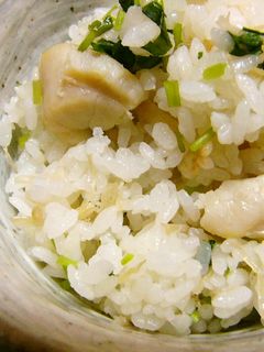 ほたての炊き込みご飯-レシピのメイン写真