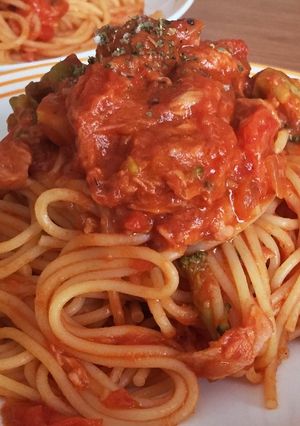 簡単!ゴロゴロトマトづくしのツナパスタ-レシピのメイン写真