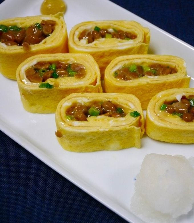 簡単！納豆卵焼き-レシピのメイン写真