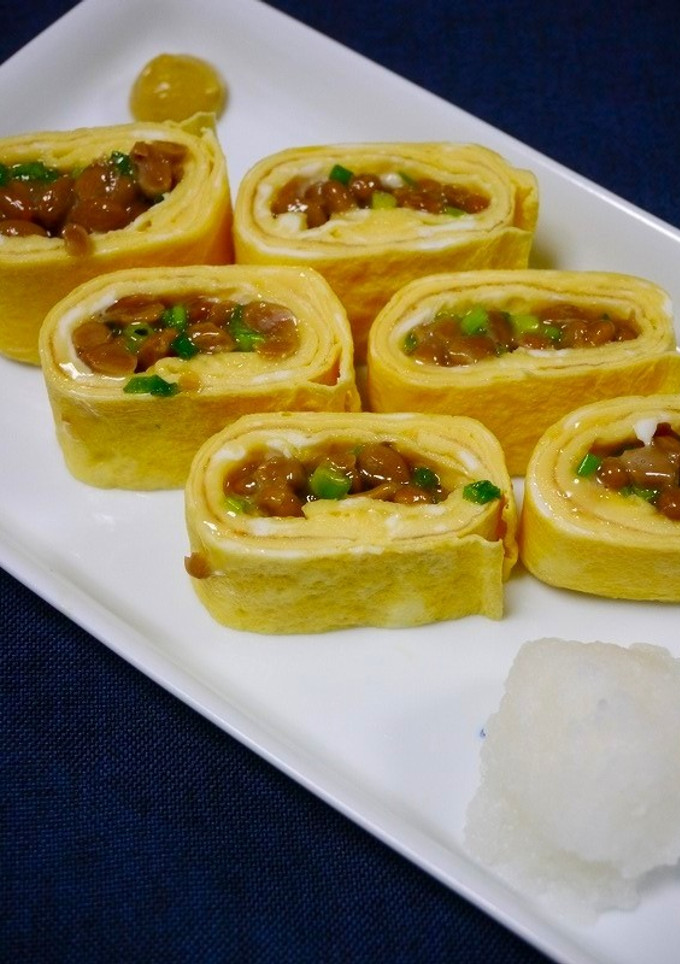 簡単！納豆卵焼き-レシピのメイン写真