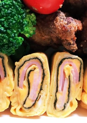 お弁当に☆ベーコンのりチーズ卵焼き-レシピのメイン写真