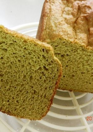 糖質制限　抹茶入り大豆粉ふすま食パン-レシピのメイン写真