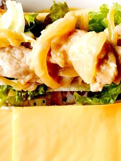 時短朝食☆残り物しょうが焼きサンド-レシピのメイン写真
