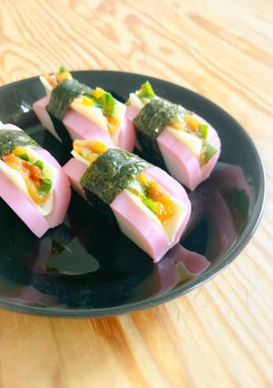 梅しそチーズのかまぼこ海苔巻き-レシピのメイン写真