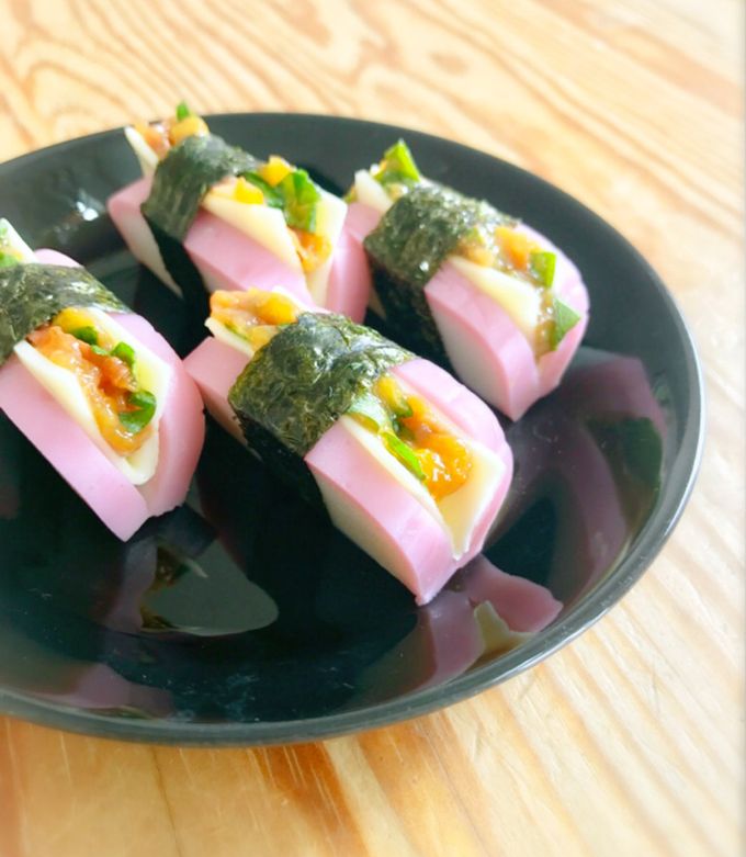 梅しそチーズのかまぼこ海苔巻き-レシピのメイン写真