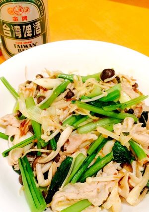 簡単中華★XO醤で小松菜&豚肉炒め-レシピのメイン写真