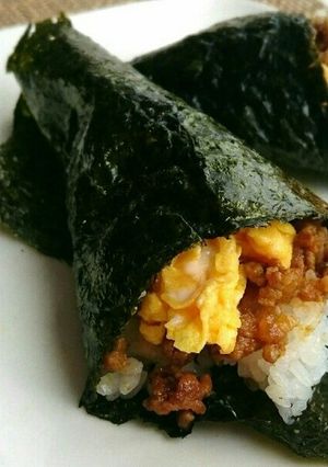 キーマカレー＆スクランブルエッグ手巻き！-レシピのメイン写真