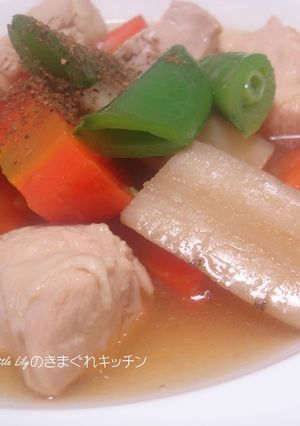 鶏むね肉とごぼうとニンジンの煮物-レシピのメイン写真