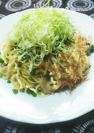 千切りキャベツたっぷり和風温サラダパスタ-レシピのメイン写真