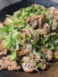 レタスと豚肉の炒めもん-レシピのメイン写真