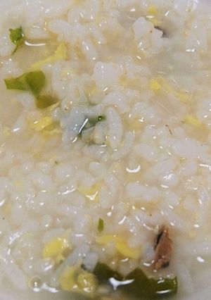 卵スープdeおかゆ-レシピのメイン写真