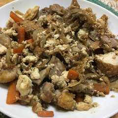 簡単★厚揚げと鶏肉の鰹節醤油炒め-レシピのメイン写真
