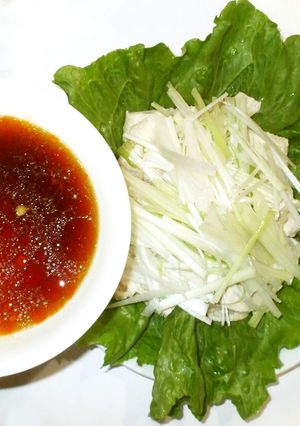 鶏むね肉のサラダ♪中華風レンジで簡単-レシピのメイン写真
